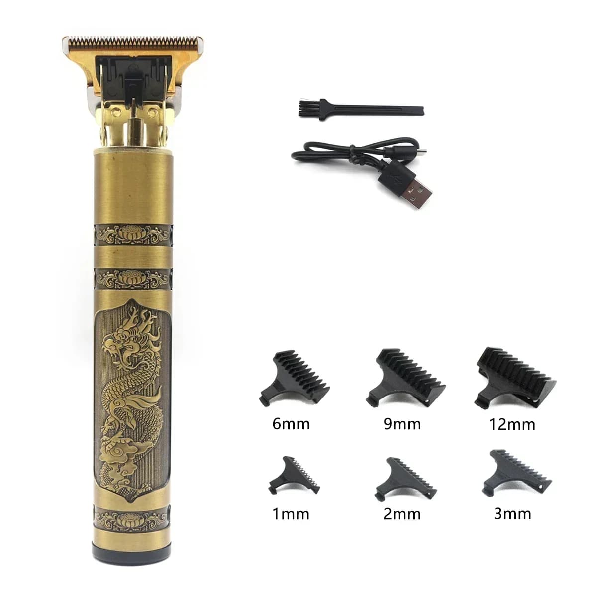 Profesjonalny trymer T9, metalowa obudowa, ostrze nierdzewne 💈