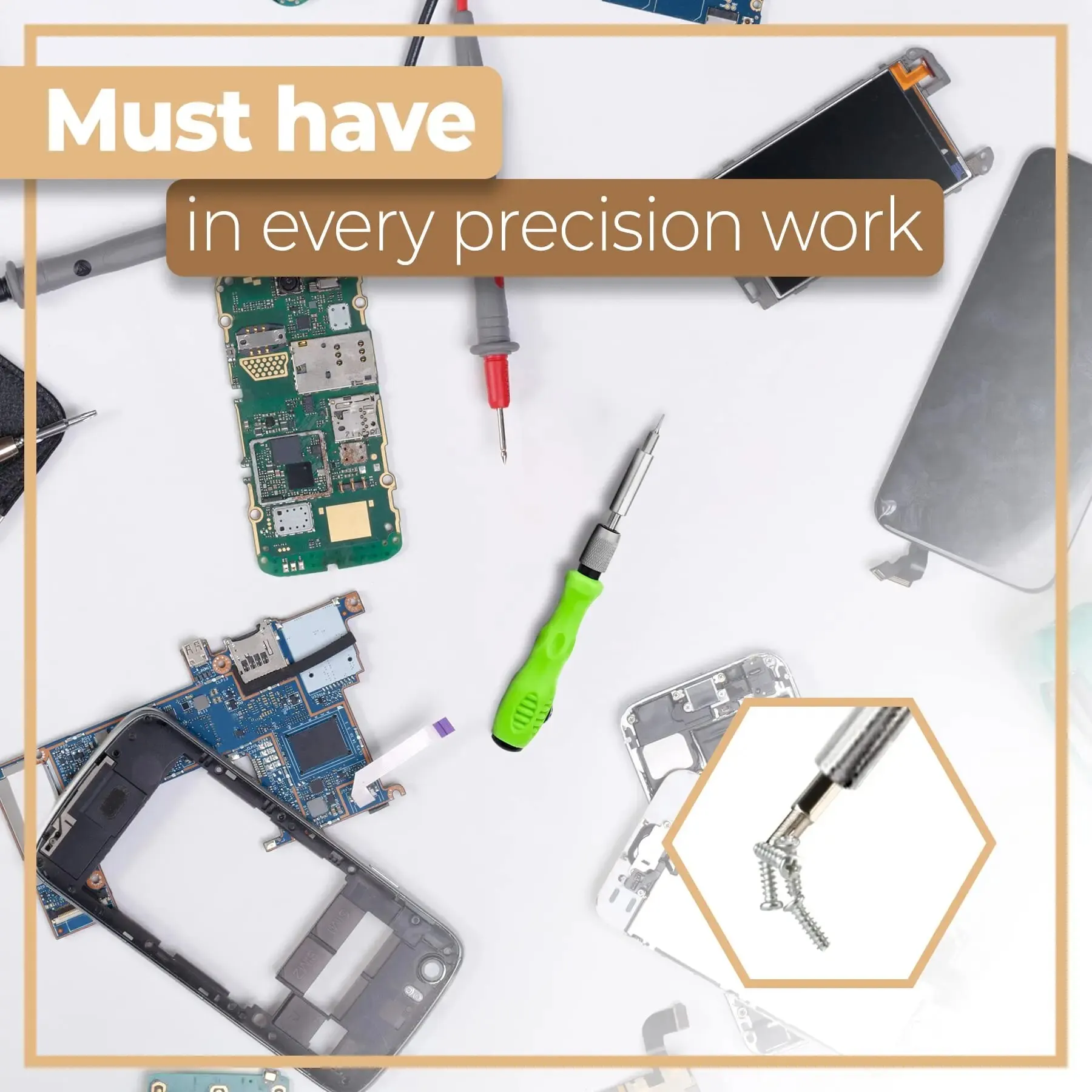 Kompaktowy magnetyczny zestaw 32w1 naprawczy do elektroniki 🪛