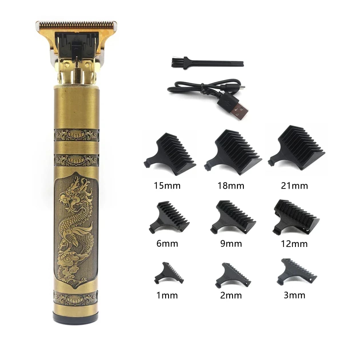 Profesjonalny trymer T9, metalowa obudowa, ostrze nierdzewne 💈