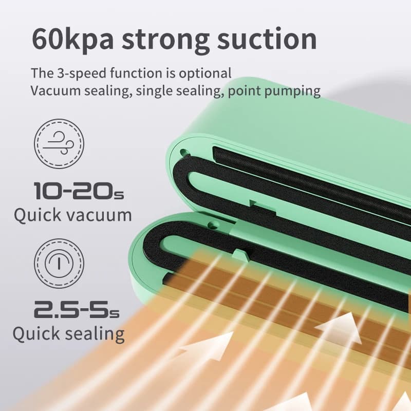 Bezprzewodowa automatyczna zgrzewarka próżniowa USB do żywności 🍱